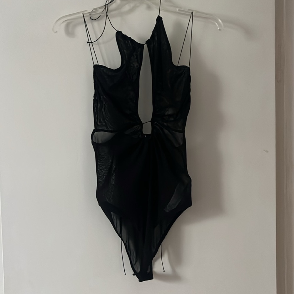 Tulle Halter Neck Bodysuit - Picture 7 of 10